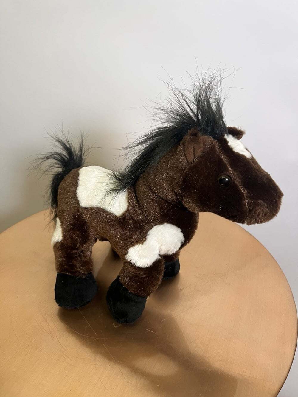 Ganz Webkinz Pinto Horse Plush 10" Brown/White Stuffed Animal Toy No Code